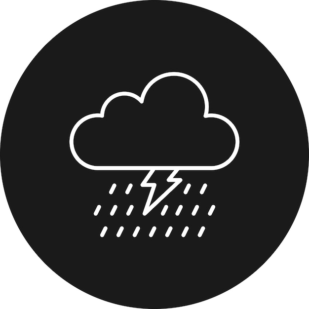El icono del vector de tormenta se puede usar para el conjunto de iconos de otoño