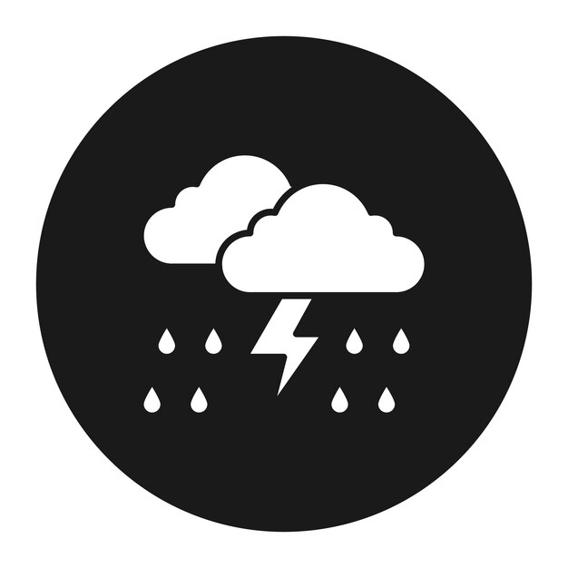 El icono del vector de tormenta se puede usar para el conjunto de iconos de primavera