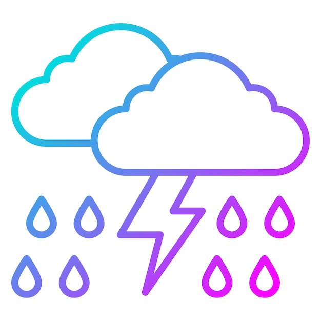 El icono del vector de tormenta se puede usar para el conjunto de iconos de primavera