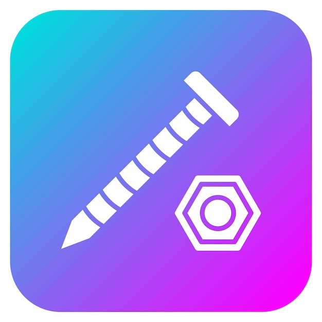 El icono del vector de tornillo se puede utilizar para el conjunto de iconos de herramientas de construcción