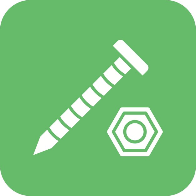 El icono del vector de tornillo se puede utilizar para el conjunto de iconos de herramientas de construcción