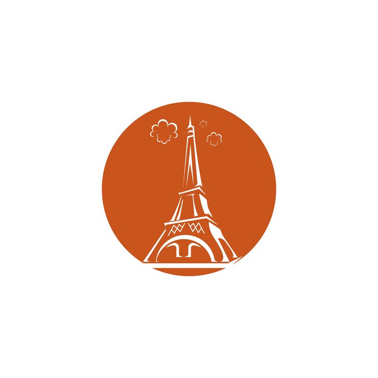 Vector icono de vector de torre eiffel