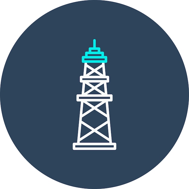 Vector el icono del vector de la torre de petróleo se puede utilizar para el conjunto de iconos de la industria de la gasolina