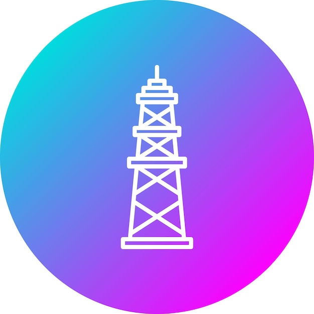 Vector el icono del vector de la torre de petróleo se puede utilizar para el conjunto de iconos de la industria de la gasolina