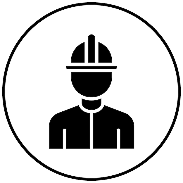 El icono del vector de trabajador masculino se puede utilizar para el conjunto de iconos de fabricación