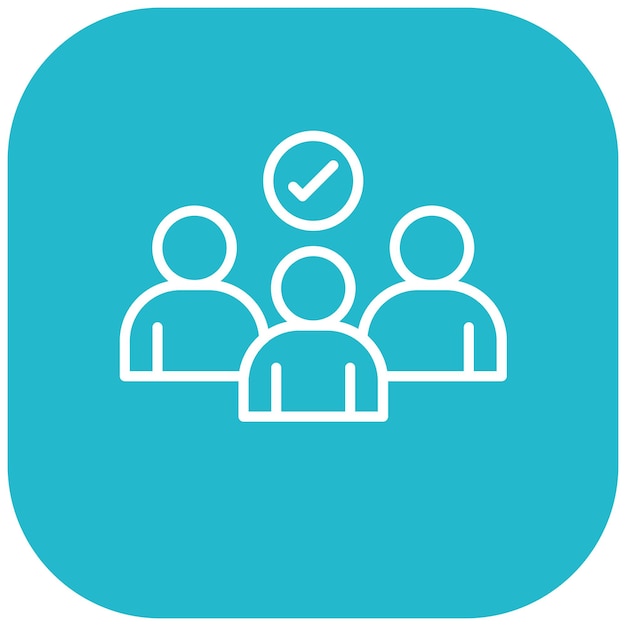 El icono del vector de trabajo en equipo se puede utilizar para el conjunto de iconos de rasgos de personalidad