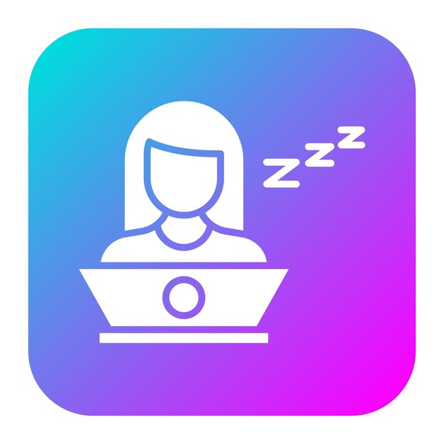 El icono del vector de trabajo perezoso se puede utilizar para el conjunto de iconos de trabajo desde el hogar