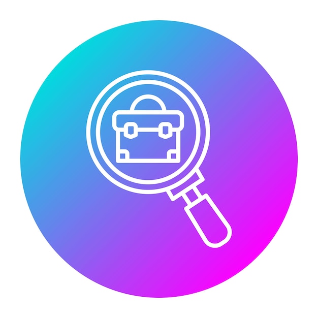 El icono del vector de trabajo se puede utilizar para el conjunto de iconos de búsqueda de trabajo