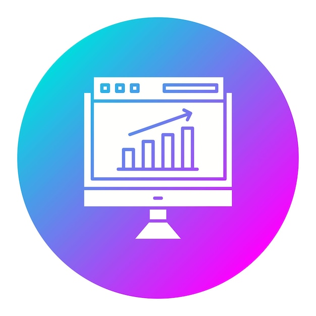 El icono del vector de tráfico del sitio web se puede utilizar para el conjunto de iconos de SEO y SEM