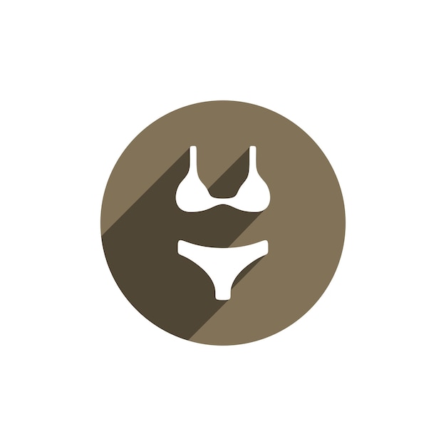 Icono de vector de traje de baño aislado.