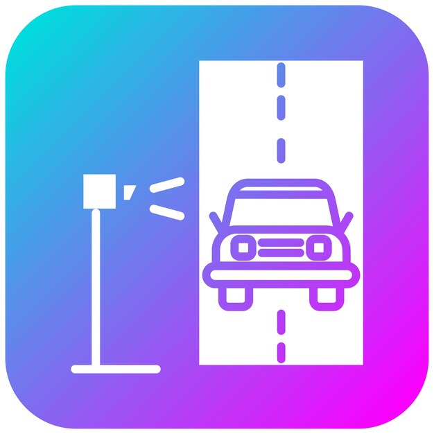 El icono del vector de la trampa de velocidad se puede usar para el conjunto de iconos del mapa y la navegación
