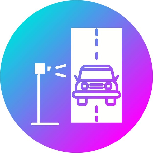 El icono del vector de la trampa de velocidad se puede usar para el conjunto de iconos del mapa y la navegación