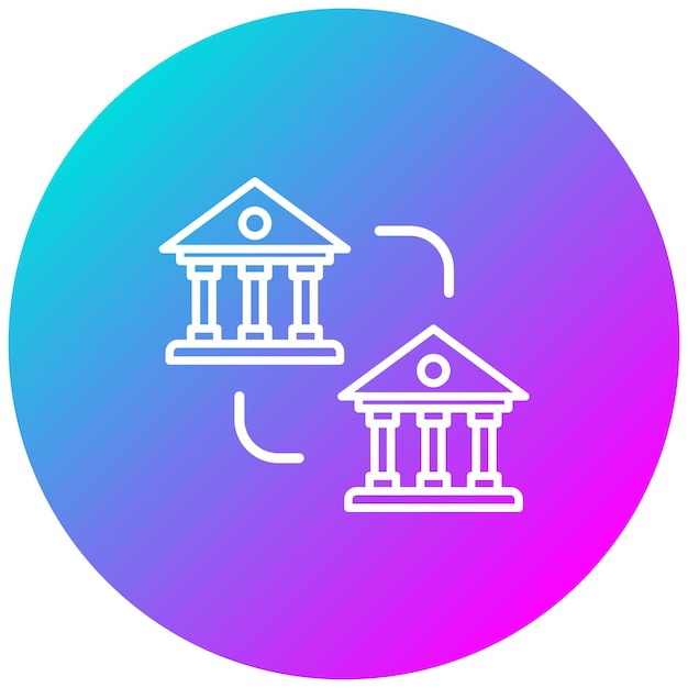 El icono del vector de transferencia bancaria se puede utilizar para el conjunto de iconos de comercio minorista digital