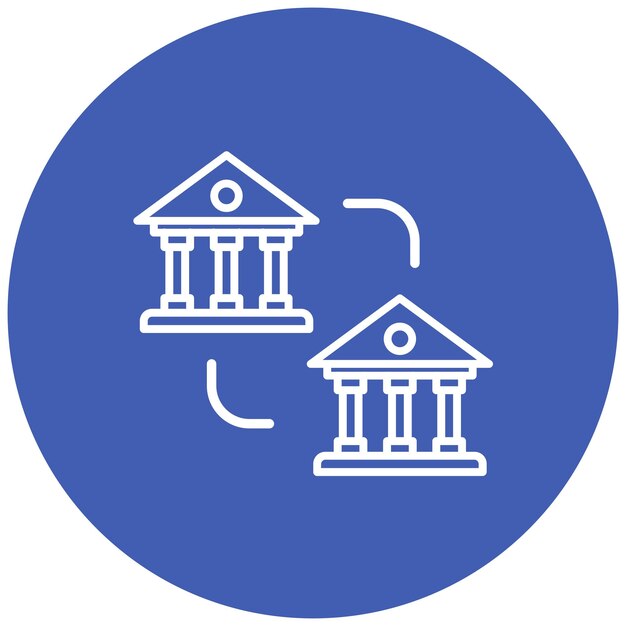 El icono del vector de transferencia bancaria se puede utilizar para el conjunto de iconos de comercio minorista digital