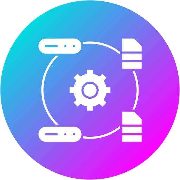 El icono del vector de transformación de datos se puede utilizar para el conjunto de iconos de análisis de datos