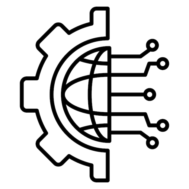 El icono del vector de transformación digital se puede utilizar para el conjunto de iconos sin código