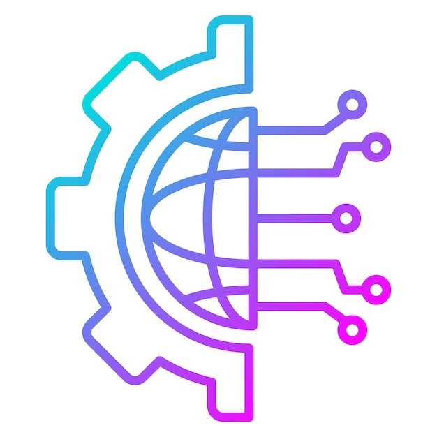 El icono del vector de transformación digital se puede utilizar para el conjunto de iconos sin código