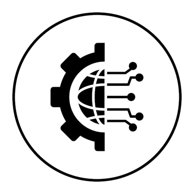El icono del vector de transformación digital se puede utilizar para el conjunto de iconos sin código