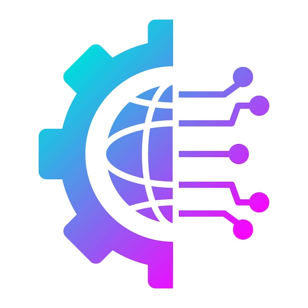 El icono del vector de transformación digital se puede utilizar para el conjunto de iconos sin código