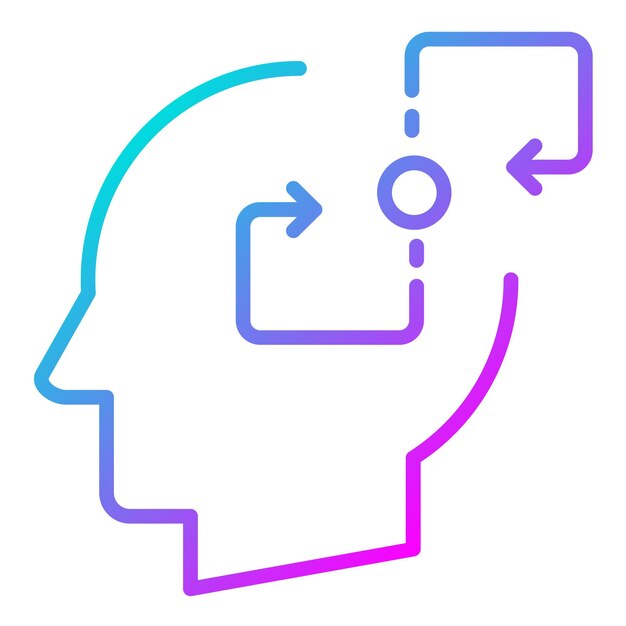El icono del vector de transformación se puede utilizar para el conjunto de iconos de crecimiento personal