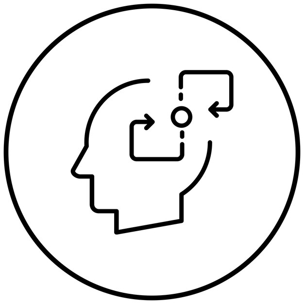 El icono del vector de transformación se puede utilizar para el conjunto de iconos de crecimiento personal
