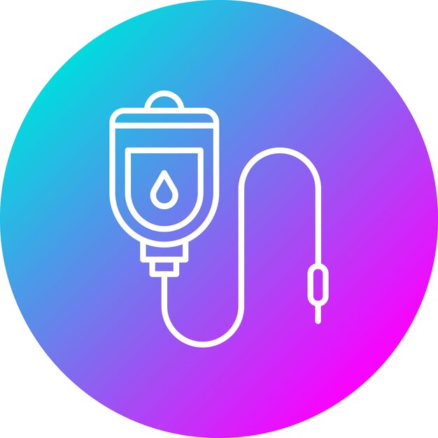 El icono del vector de transfusión se puede utilizar para el conjunto de iconos médicos