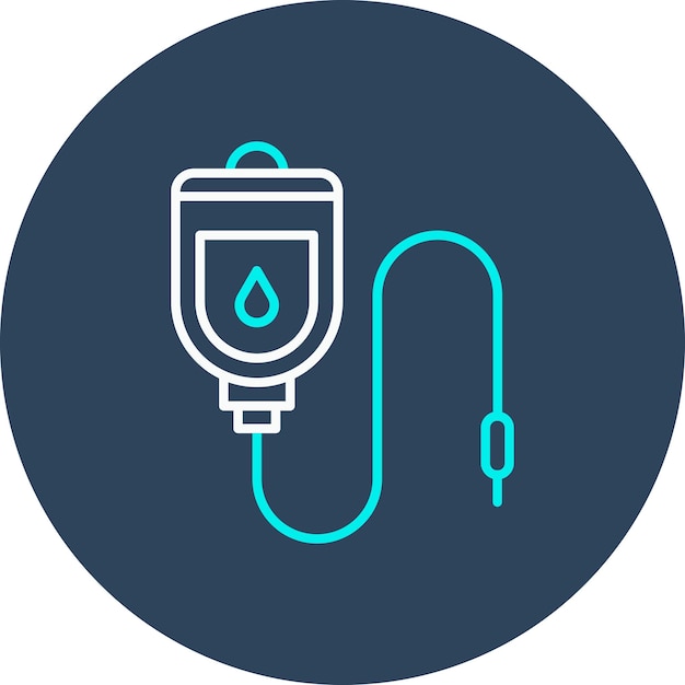 El icono del vector de transfusión se puede utilizar para el conjunto de iconos médicos