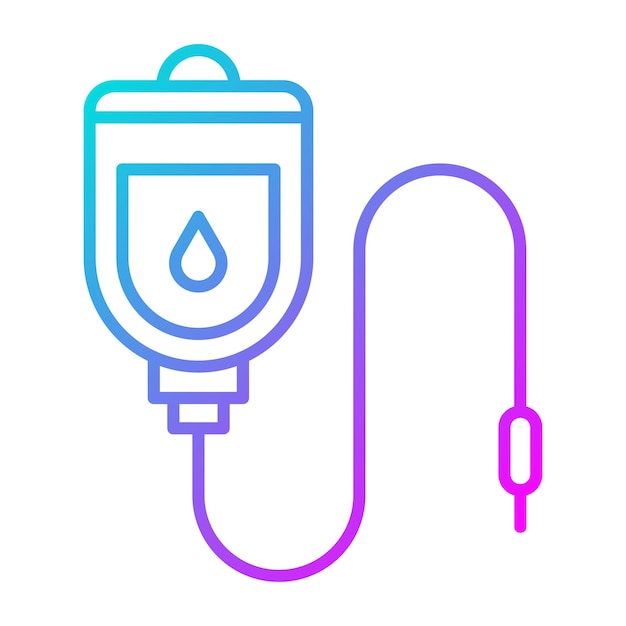 El icono del vector de transfusión se puede utilizar para el conjunto de iconos médicos