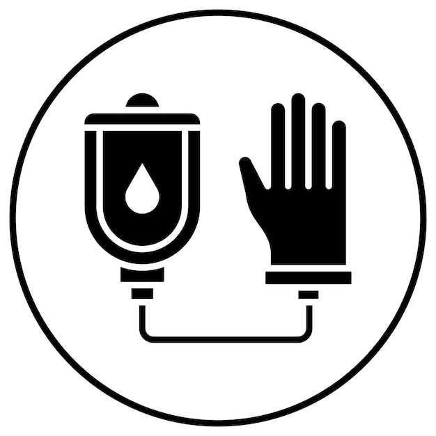 El icono del vector de la transfusión de sangre se puede utilizar para el conjunto de iconos de donaciones