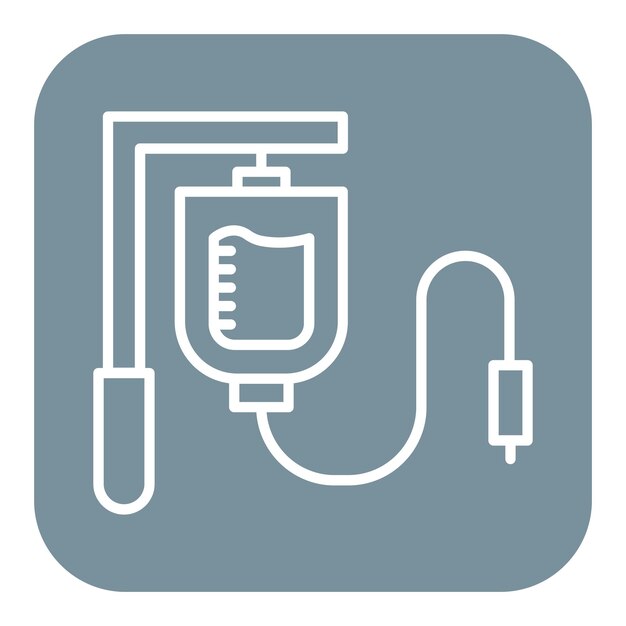 El icono del vector de la transfusión de sangre se puede utilizar para el conjunto de iconos de enfermería