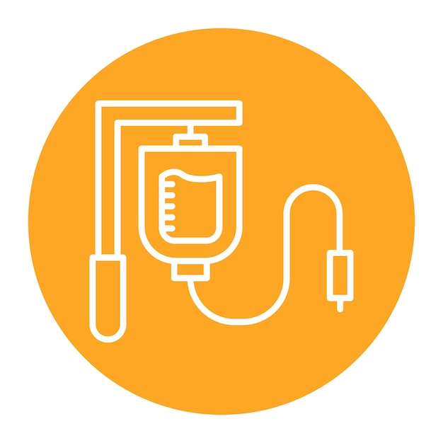 El icono del vector de la transfusión de sangre se puede utilizar para el conjunto de iconos de enfermería