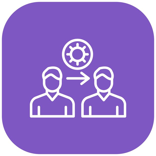 El icono del vector de transmisión de enfermedades se puede utilizar para el conjunto de iconos de enfermedades infecciosas