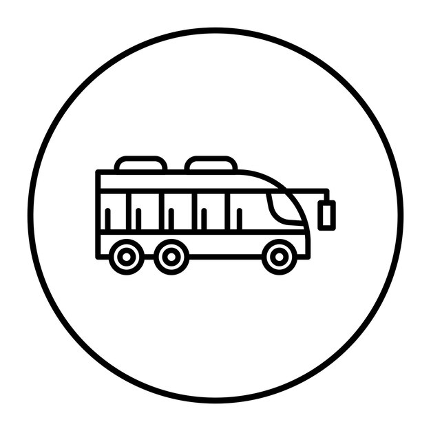 El icono del vector de transporte se puede utilizar para el conjunto de iconos de vacaciones y turismo