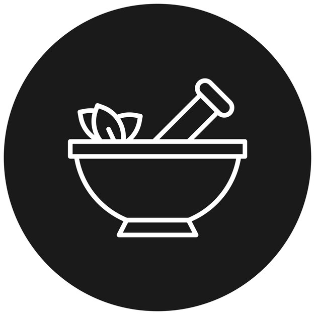 El icono del vector de tratamiento a base de hierbas se puede utilizar para el conjunto de iconos de medicina
