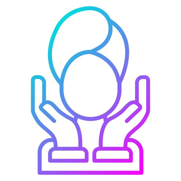 El icono del vector de tratamiento facial se puede usar para el conjunto de iconos del spa