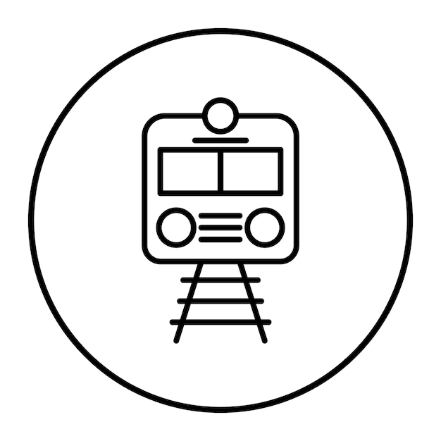 El icono del vector del tren se puede utilizar para el conjunto de iconos del ferrocarril