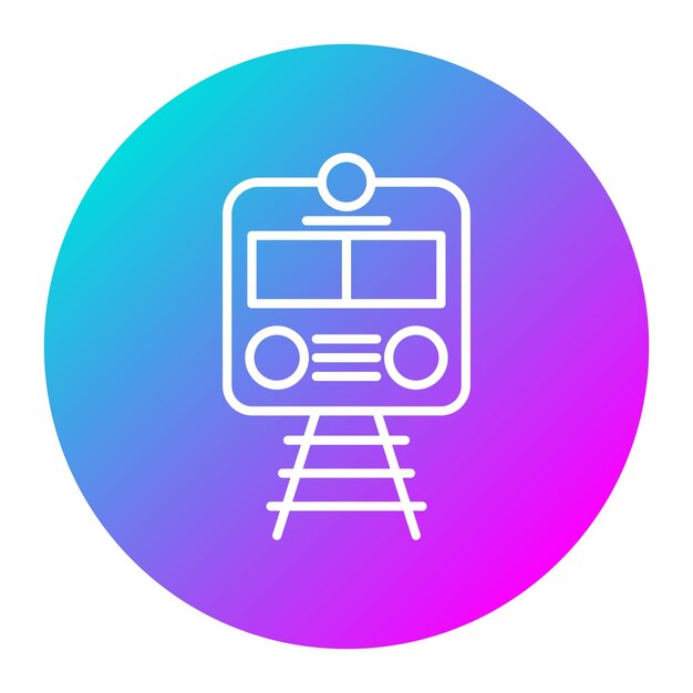 El icono del vector del tren se puede utilizar para el conjunto de iconos del ferrocarril
