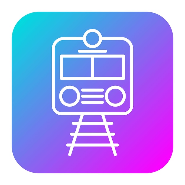 El icono del vector del tren se puede utilizar para el conjunto de iconos del ferrocarril