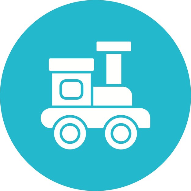 El icono del vector del tren se puede utilizar para el conjunto de iconos de juguetes para niños