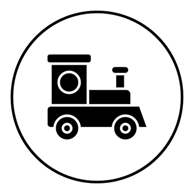 El icono del vector del tren se puede utilizar para el conjunto de iconos de juguetes para niños