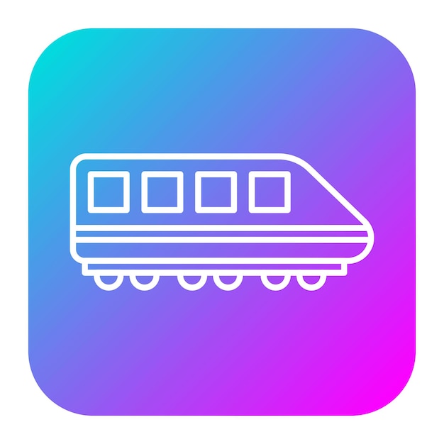 El icono del vector del tren se puede utilizar para el conjunto de iconos de transporte