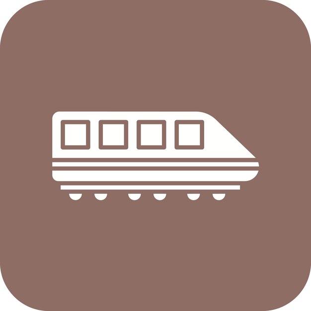 El icono del vector del tren se puede utilizar para el conjunto de iconos de transporte