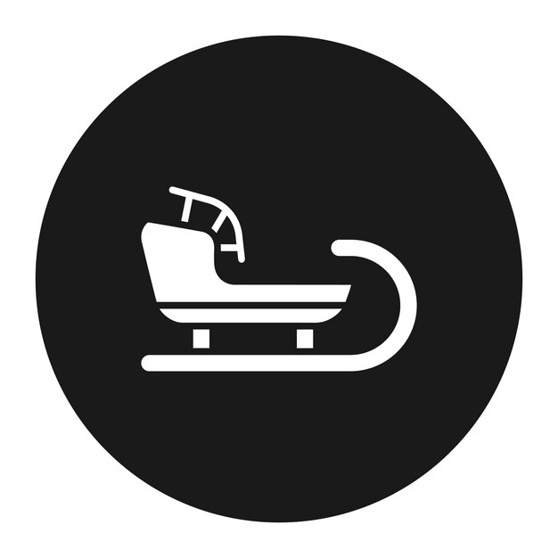 El icono del vector de trineo se puede usar para el conjunto de iconos de invierno