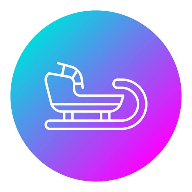 El icono del vector de trineo se puede usar para el conjunto de iconos de invierno