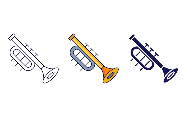 Icono de vector de trompeta
