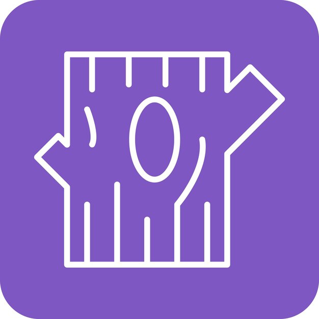 El icono del vector del tronco del árbol se puede usar para el conjunto de iconos de invierno