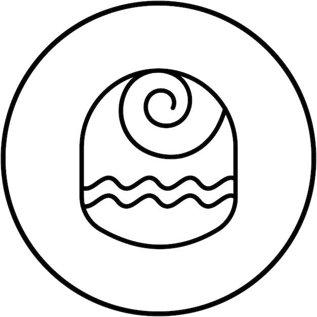 El icono del vector de la trufa se puede usar para el conjunto de iconos de dulces y caramelos