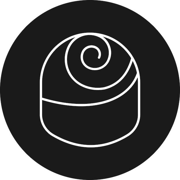 El icono del vector de la trufa se puede usar para el conjunto de iconos de la panadería