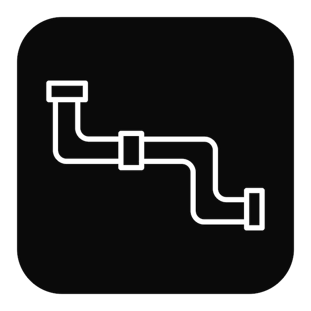 El icono del vector de la tubería se puede usar para el conjunto de iconos de investigación de delitos