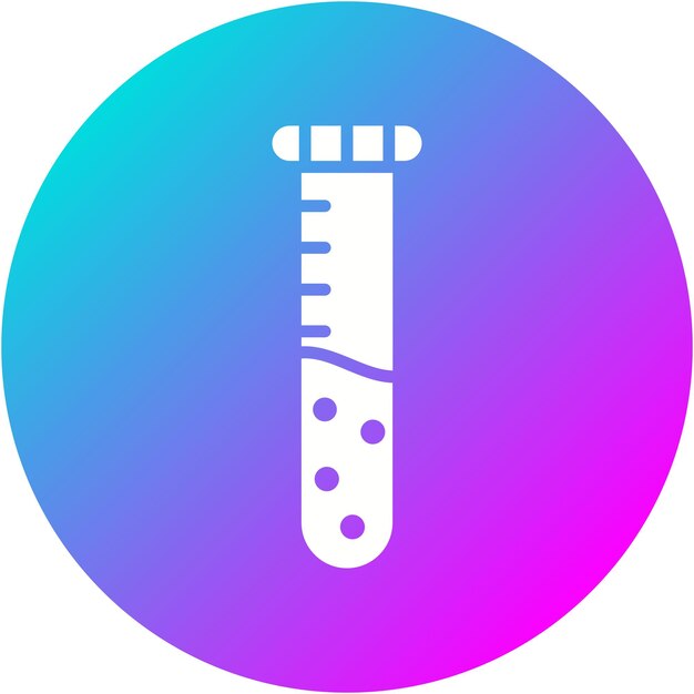 El icono del vector del tubo de ensayo se puede utilizar para el conjunto de iconos de física